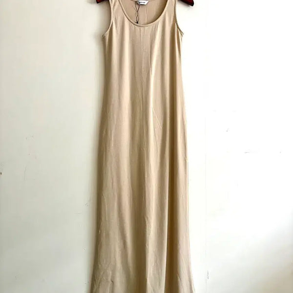 [BUNJANG] Beige Slim Long Dress / 베이지 슬림 롱원피스