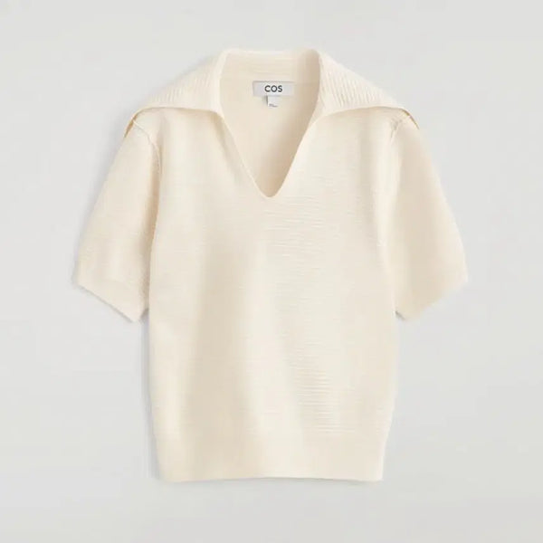 [BUNJANG] COS Sailor Collar Knitted Top Off White XS / Cos 세일러 칼라 니티드 탑 오프 화이트xs