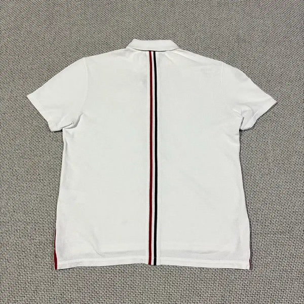 [BUNJANG] Thom Browne Back Tricolor Stripe Polo T-Shirt White Size 2 / [2 Size] 톰브라운 백삼선 카라티