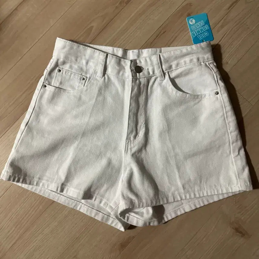 [BUNJANG] Summer Cotton Denim 3-Quarter Length Shorts / (미사용) 여름 코튼 반바지 면 데님 3부 숏팬츠