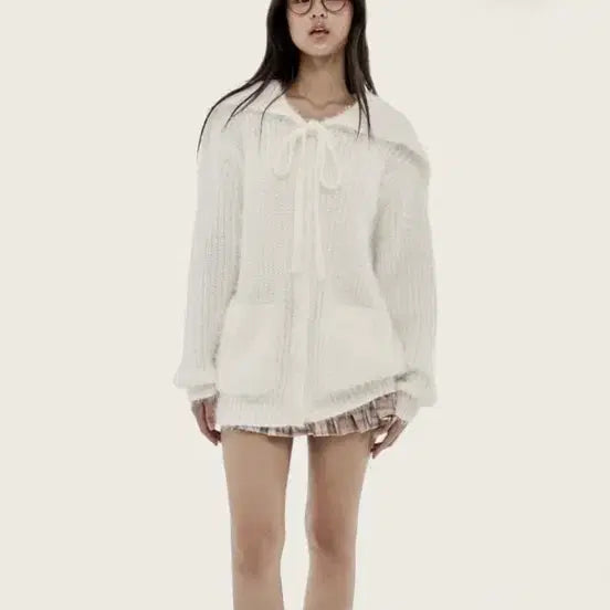 [BUNJANG] Klitschier Vanilla Pudding Faux Fur Cardigan / 클리시어 바닐라 푸딩 퍼 가디건