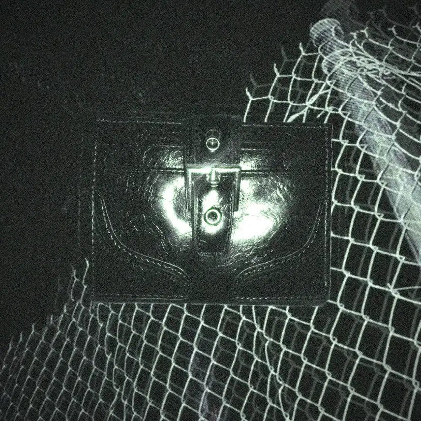 [BUNJANG] Gothic Punk Leather Card Holder / 고스펑크 가죽 카드 지갑 고딕 매드펑크 고스로리
