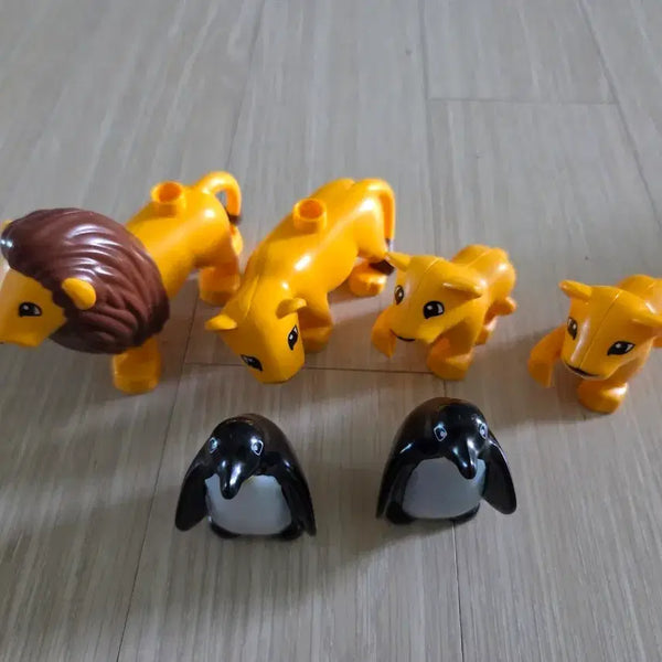 [BUNJANG] LEGO DUPLO Lion & Penguin Figures Set / 레고듀플로 사자.펭퀸 피규어