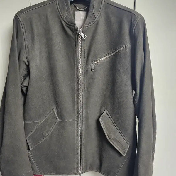 [BUNJANG] Beanpole Nubuck Leather Jacket Dark Khaki Size 105 / 빈폴 누벅 가죽자켓 민트급 105(어두운카키색상)