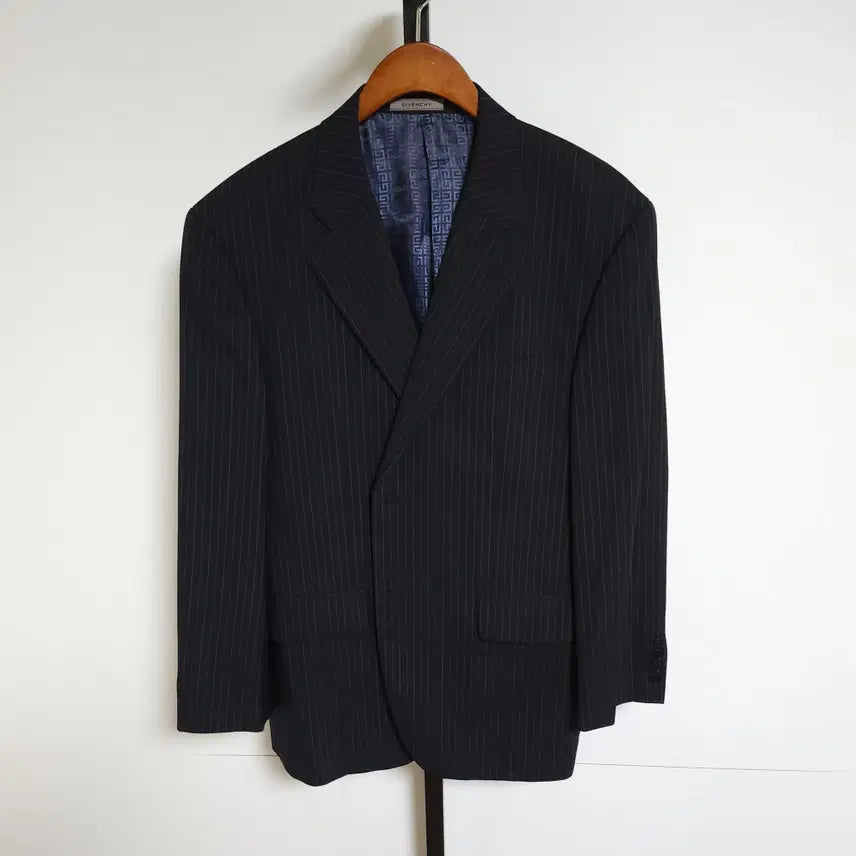 [BUNJANG] Givenchy Black Monogram Stripe Men's Suit Jacket / [100] 지방시 블랙 모노그램 스트라이프 남성 정장 자켓