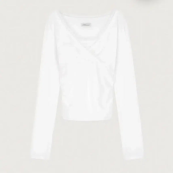 [BUNJANG] Clishé Vivian Ballet Top White / 클리시어 비비안 발레탑 화이트