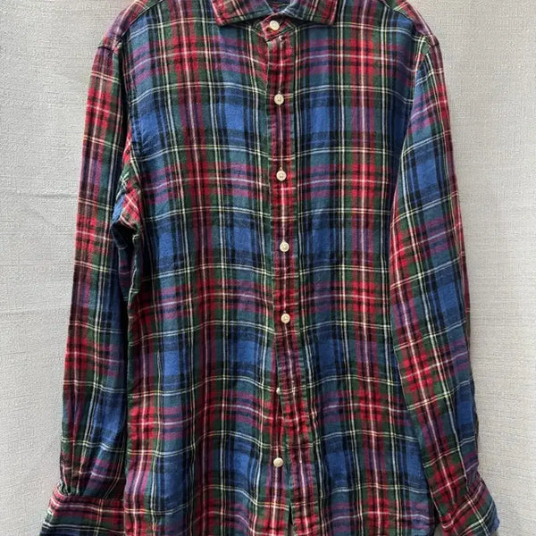 [BUNJANG] Polo Ralph Lauren Linen Check Shirt / 폴로 랄프로렌 린넨 체크 셔츠 (55~66)