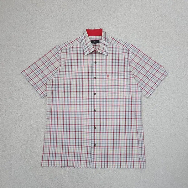 [BUNJANG] Daks Men's Check Short-Sleeve Shirt / (95)닥스 남자 반팔 셔츠 체크 남방 여름 캐주얼 D7W4170