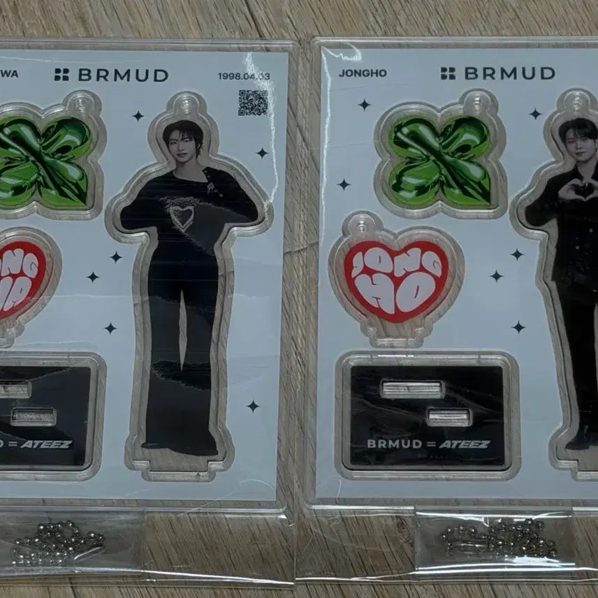 [BUNJANG] ATEEZ Seonghwa & Jongho BRMUD Acrylic Stand & Keychain Bundle Set / BRMUD ATEEZ 성화 종호 아크릴 스탠드 키링