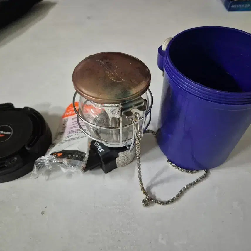 [BUNJANG] Kovea Camping Lantern Blue with Case / 코베아 캠핑 랜턴 블루 통 포함