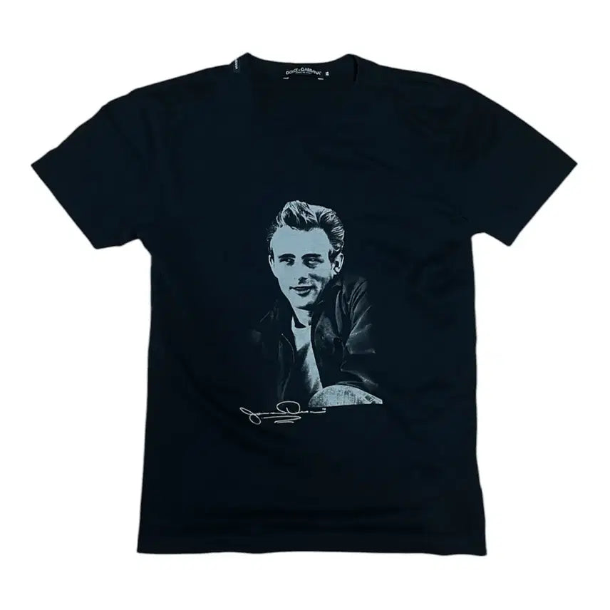 [BUNJANG] Dolce & Gabbana James Dean Graphic T-Shirt Black / 돌체앤가바나 제임스딘 반팔 티셔츠 검정