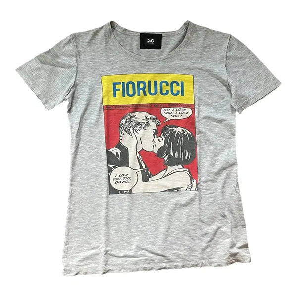 [BUNJANG] Dolce & Gabbana Fiorucci Grey Logo Short Sleeve T-Shirt / D&G 피오루치 그레이 로고 반팔 티셔츠