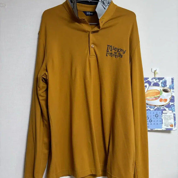 [BUNJANG] Disney Mickey Mouse Mustard Long Sleeve T-Shirt Size 105 / 디즈니 미키마우스 머스타드 긴팔 105