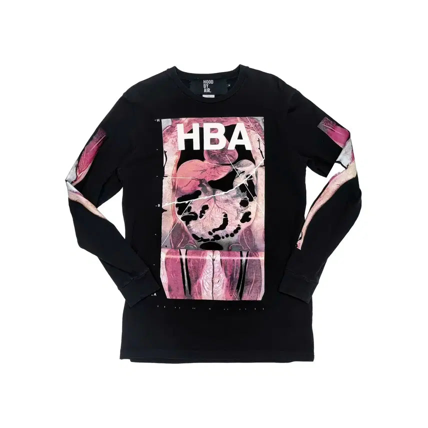 [BUNJANG] Hood By Air 14FW Anatomy Long Sleeve T-Shirt Black M / 후드바이에어-14FW 아나토미 롱슬리브 티셔츠-블랙-M