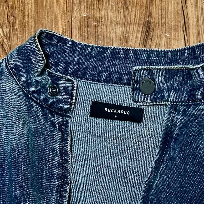 [BUNJANG] Buckaroo Cut Detail Biker Denim Jacket - Medium / 버커루 절개디테일 바이커 데님 자켓 M