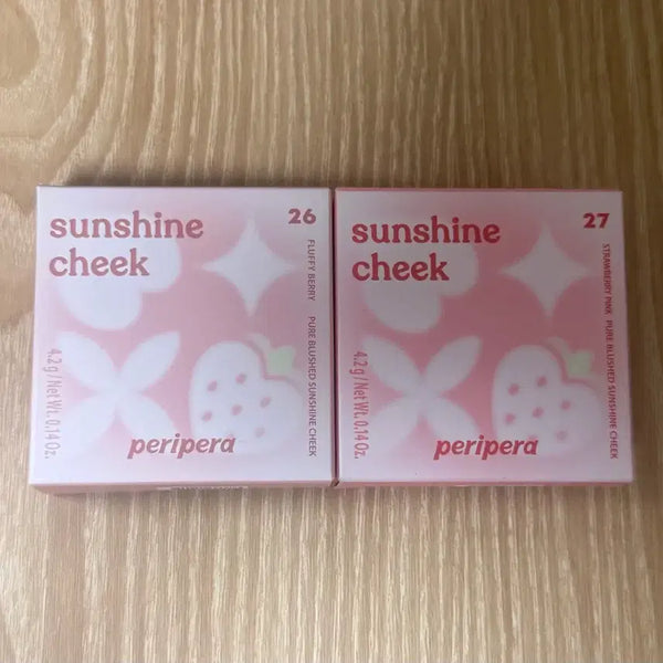 [BUNJANG] Peripera Sunshine Cheek Blusher (Shades 26 & 27) Bundle Set / 페리페라 선샤인치크 26달달베리해 27딸기수확해 일괄