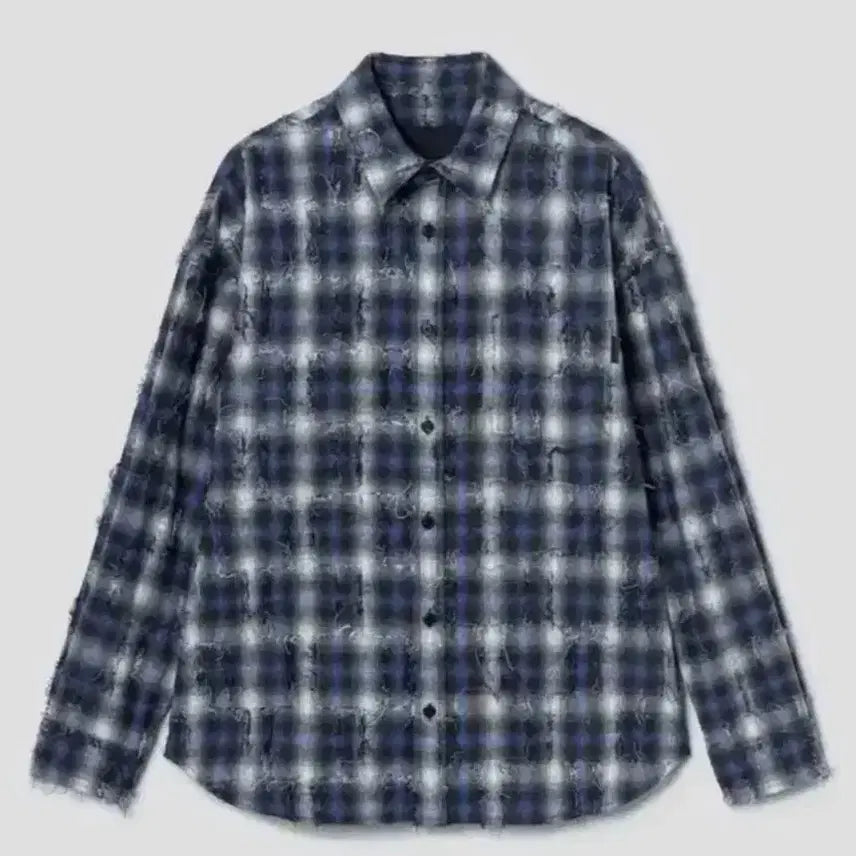 [BUNJANG] Juun.J 26SS Grid Shirt Blue Size 52 / 준지 26ss 그리드 셔츠 블루 52사이즈