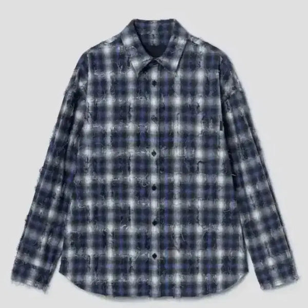 [BUNJANG] Juun.J 26SS Grid Shirt Blue Size 52 / 준지 26ss 그리드 셔츠 블루 52사이즈