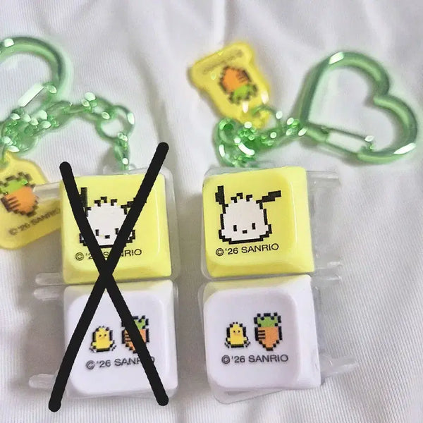 [BUNJANG] Sanrio Pochacco LED Keycap Keyring / 산리오 포차코 LED 키캡 키링 2구