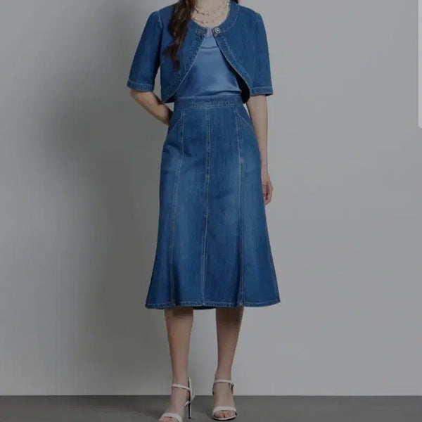 [BUNJANG] MOJO.S.FINNE Denim Setup (Size 66) / 모조에스핀 데님 셋업(66, 새옷)