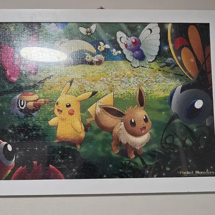 [BUNJANG] Pokemon 1000 Piece Puzzle with Frame (81x59) / 81*59 대형 포켓몬 1000피스 퍼즐 액자