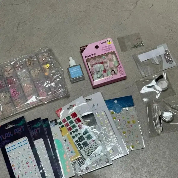 [BUNJANG] Nail Art Supplies: Cuticle Remover, Nail Tips, Charms, Powders, and More / 네일재료, 네일파츠, 네일스티커 등등