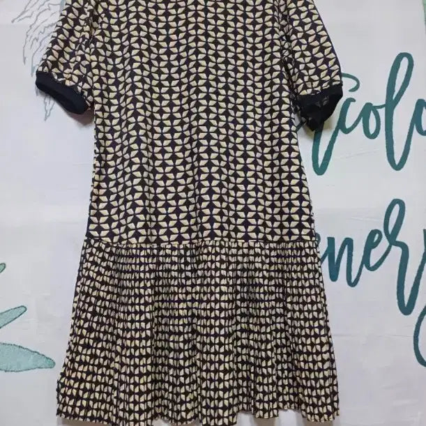 [BUNJANG] Geometric Pattern Dress (Size 66~Slim 77) / 기하학 무늬 패턴원피스 66~날씬77