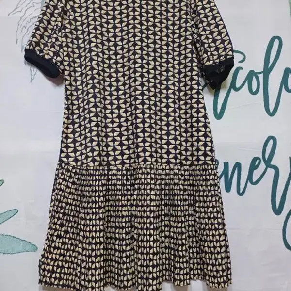 [BUNJANG] Geometric Pattern Dress (Size 66~Slim 77) / 기하학 무늬 패턴원피스 66~날씬77