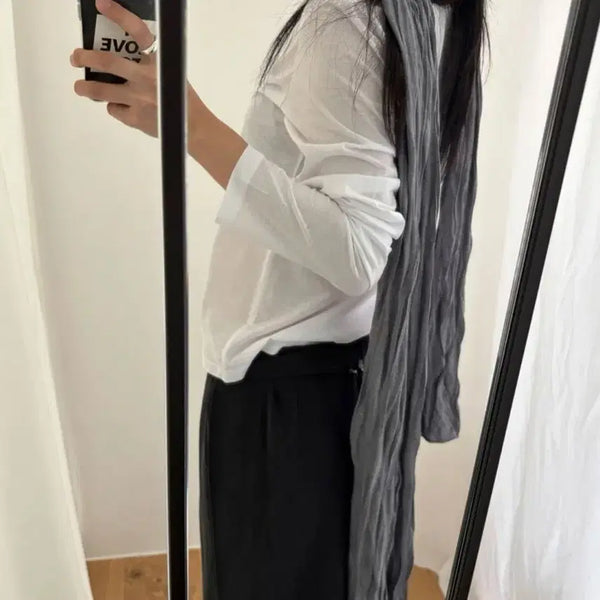 [BUNJANG] Breeze Archive Roots Scarf Light Grey / 브리즈아카이브 루츠스카프 라이트그레이