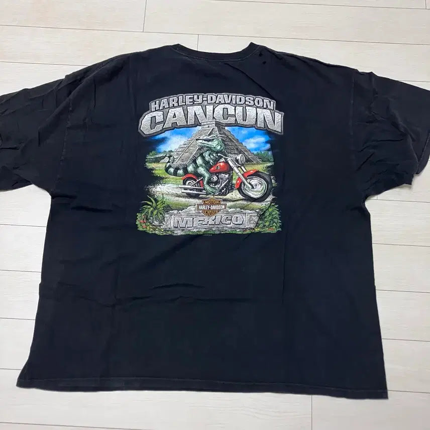 [BUNJANG] Harley-Davidson Scorpion Iguana Cancun Mexico Printing Short Sleeve Vintage T-Shirt 2XL / 할리데이비슨 전갈 이구아나 칸쿤 멕시코 프린팅 반팔 빈티지 티셔츠