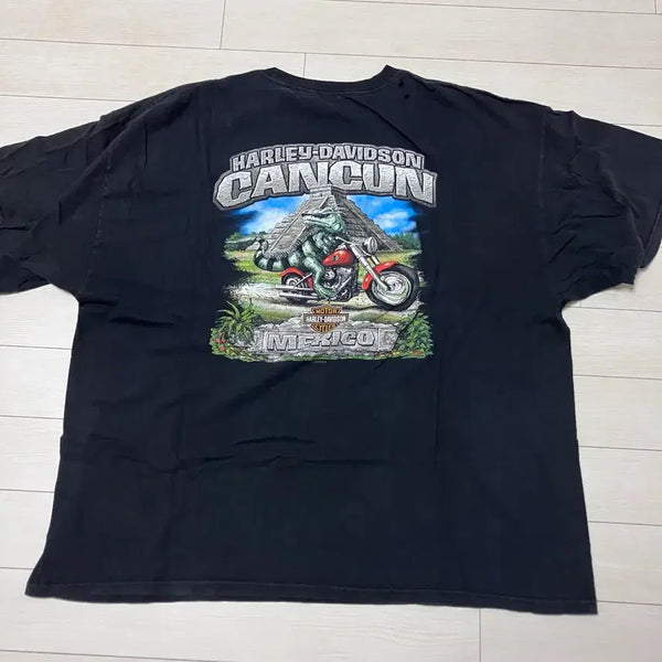 [BUNJANG] Harley-Davidson Scorpion Iguana Cancun Mexico Printing Short Sleeve Vintage T-Shirt 2XL / 할리데이비슨 전갈 이구아나 칸쿤 멕시코 프린팅 반팔 빈티지 티셔츠