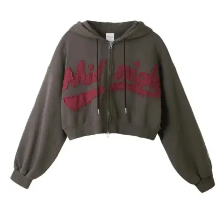 [BUNJANG] Midnight Move Cropped Hoodie Zip-Up / 미드나잇무브 크롭후드집업