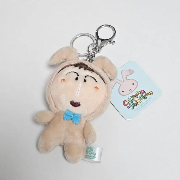 [BUNJANG] Crayon Shin-chan Jacky Rabbit Plush Keychain / 맹구 유리토끼인형 키링