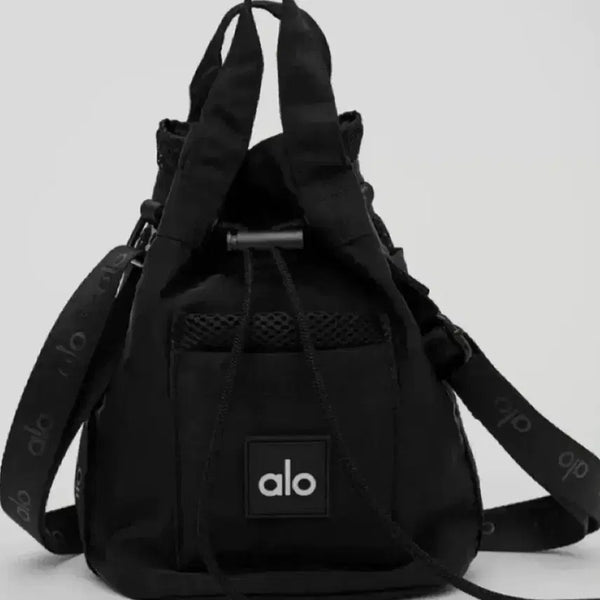 [BUNJANG] ALO Drawstring Bucket Bag Black / 알로 복조리백 버킷백 새제품