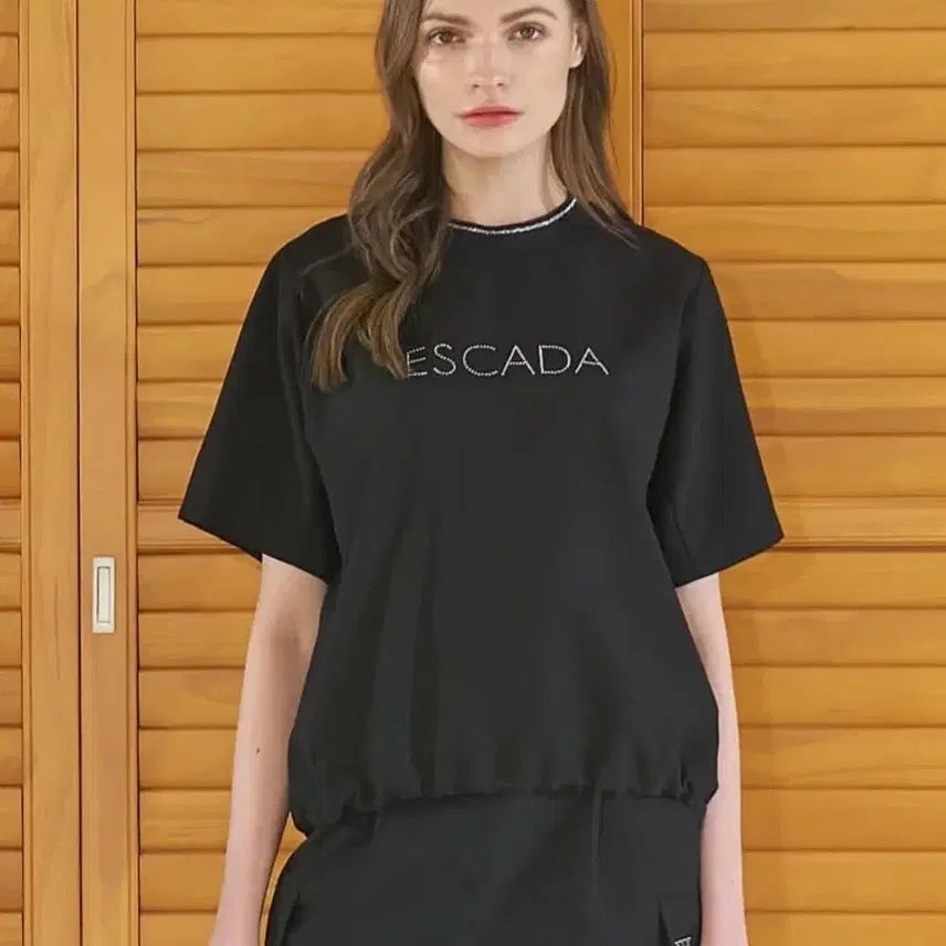 [BUNJANG] Escada White Label Short Sleeve Blouse / 에스까다 반팔 블라우스