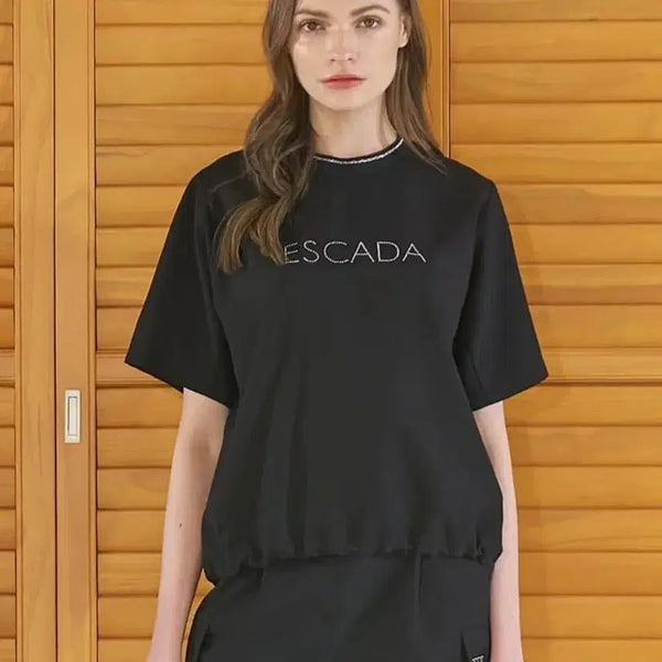 [BUNJANG] Escada White Label Short Sleeve Blouse / 에스까다 반팔 블라우스