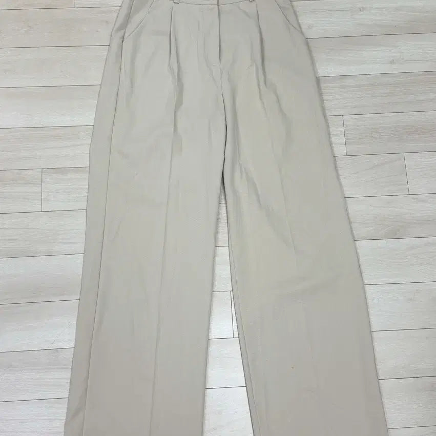 [BUNJANG] Wide Leg Slacks L Beige / 와이드 슬랙스 L 베이지