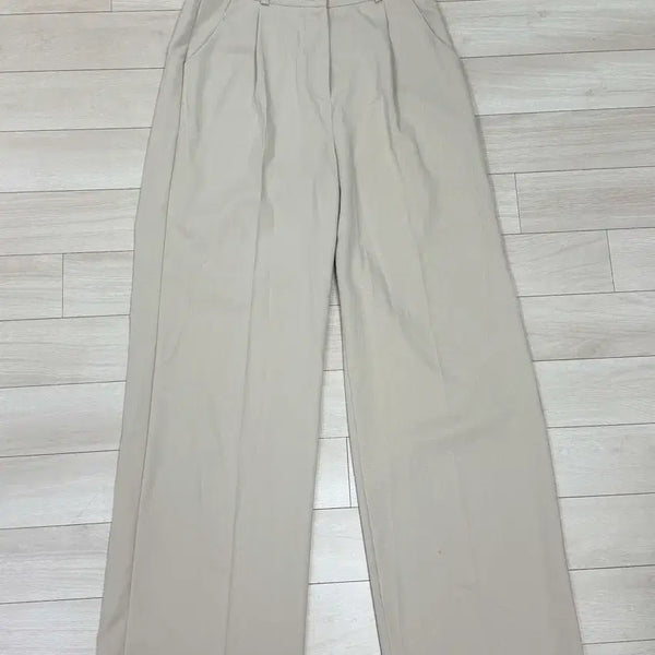 [BUNJANG] Wide Leg Slacks L Beige / 와이드 슬랙스 L 베이지