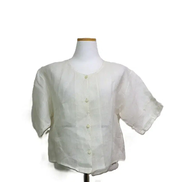 [BUNJANG] Women's Mosi Shirt (Size 55) / w642 모시셔츠/ 여55 /가슴단면45센치/사놀까
