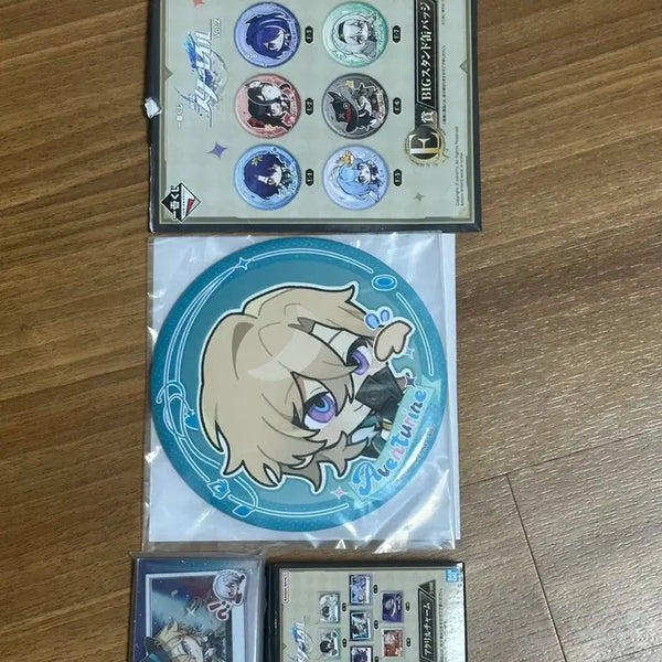 [BUNJANG] Genshin Impact Honkai Star Rail Aventurine Ichiban Kuji E, F Prize Acrylic Keychain & Large Can Badge Bundle Set / (미개봉 일괄) 제일복권 이치방쿠지  붕괴 스타레일 어벤츄린 E, F상