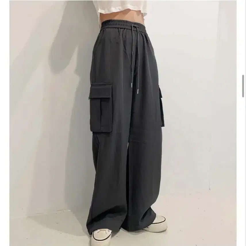 [BUNJANG] Banding Cargo Wide Pants / 밴딩 카고 와이드 팬츠