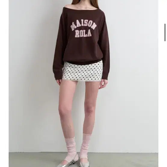 [BUNJANG] LowlaLowla Dot Mini Skirt (Size S) / 로라로라 도트 미니스커트 s