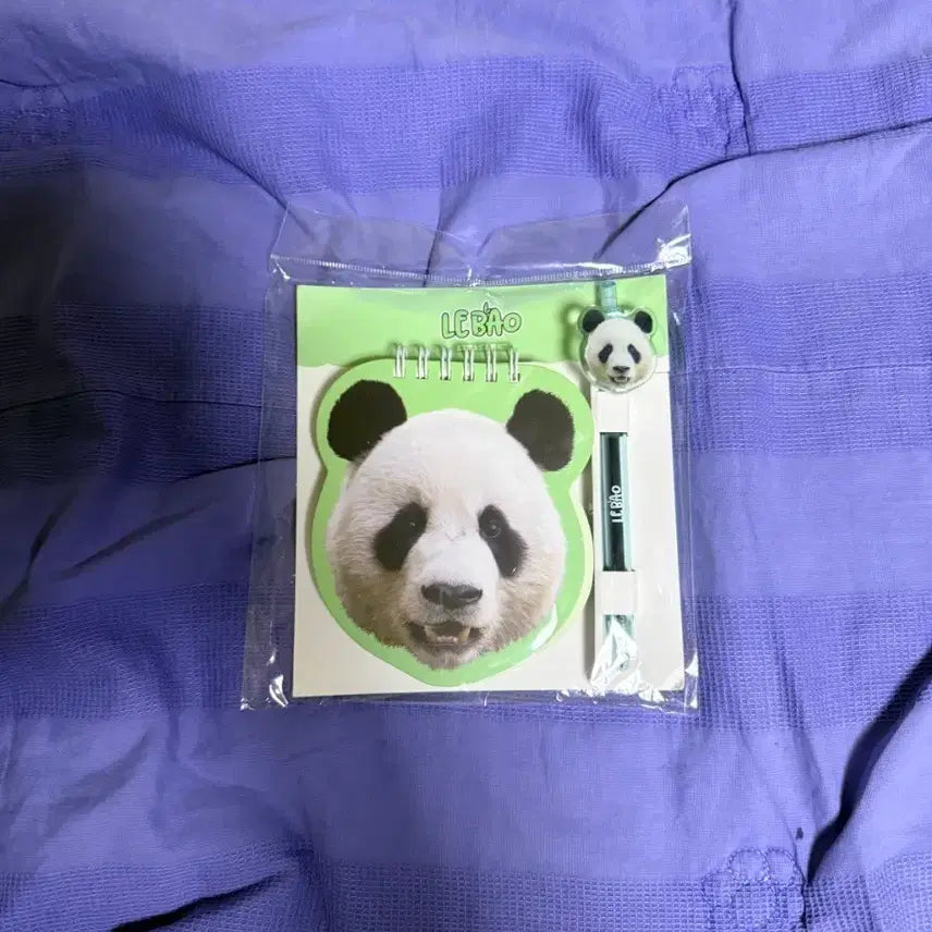 [BUNJANG] Everland Bao Panda Notebook and Pen Set / 러바오 노트 펜 세트