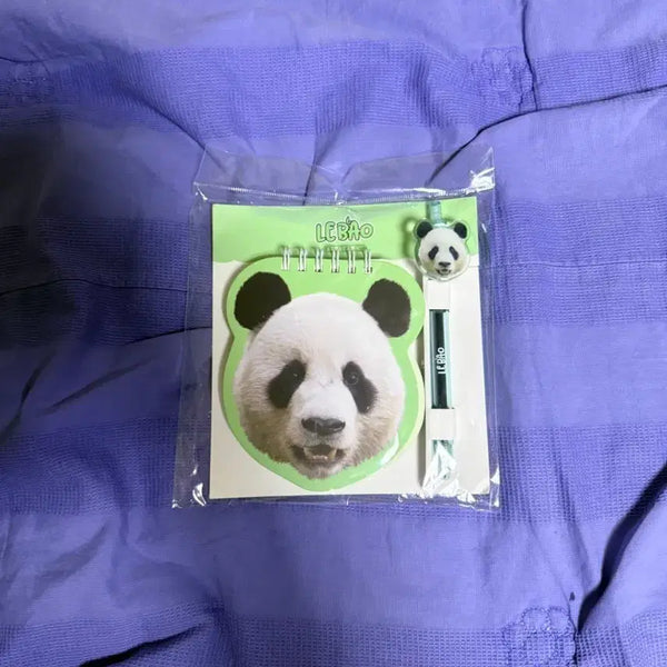 [BUNJANG] Everland Bao Panda Notebook and Pen Set / 러바오 노트 펜 세트