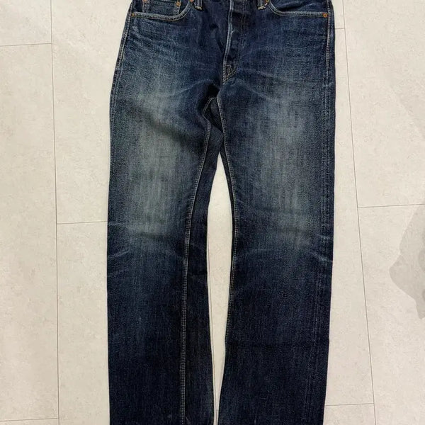 [BUNJANG] Pure Blue Japan XX-005 Slim Straight Fit Denim (Size 32/34) / [34(32 추천)] 퓨어블루재팬 PBJ XX-005