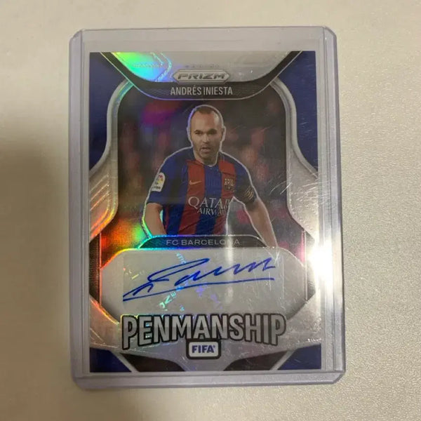 [BUNJANG] Andrés Iniesta Barcelona 199 Limited Prism Auto Autograph Card / 바르셀로나 이니에스타 199한정 프리즘 오토 싸인 카드
