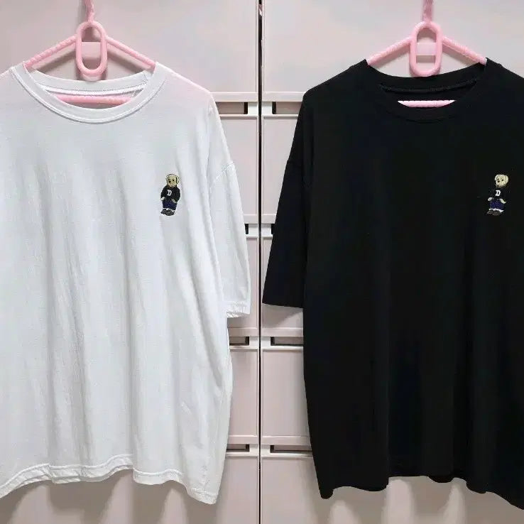 [BUNJANG] Bear Embroidery Short Sleeve T-Shirt Bundle Set / 자수 반팔티 새상품 일괄