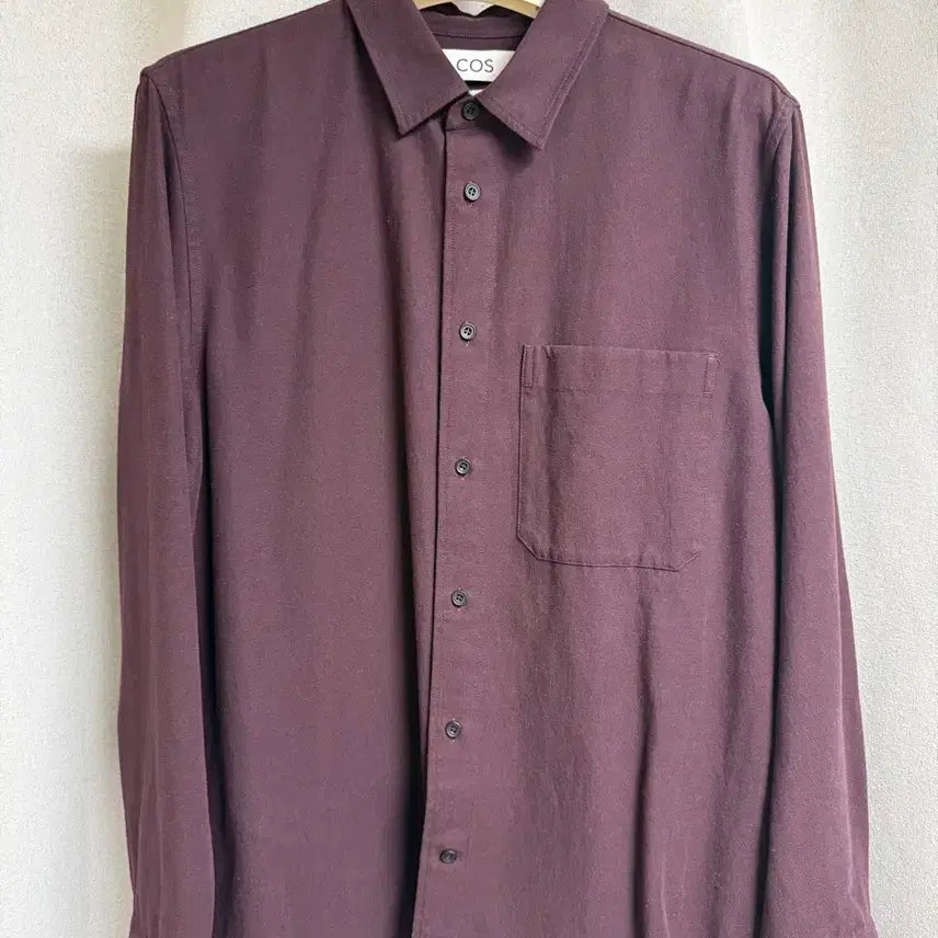 [BUNJANG] COS Flannel Shirt - Burgundy - Size M / COS 플란넬 셔츠 M