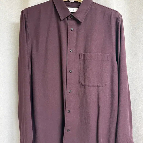 [BUNJANG] COS Flannel Shirt - Burgundy - Size M / COS 플란넬 셔츠 M