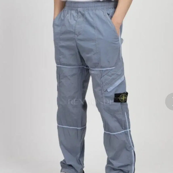 [BUNJANG] Stone Island Nylon Metal Cargo Pants Sky Blue Loose Fit / 스톤 나일론메탈 24ss 스카이블루 36인치 루즈핏